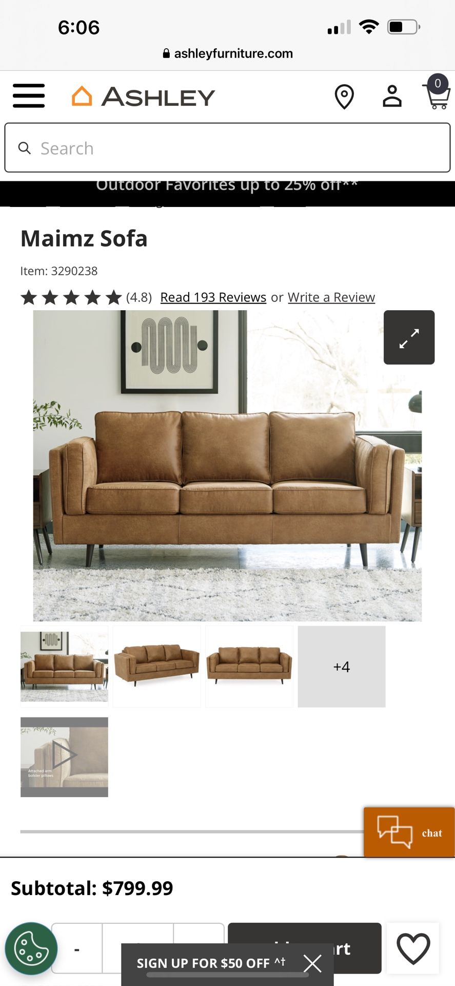Brown Leather Couch