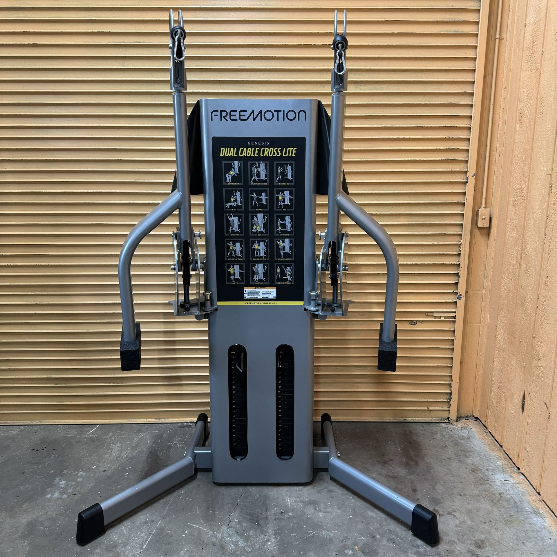 Near New FreeMotion Genesis Dual Cable Crossover Dual 70 lb Stacks