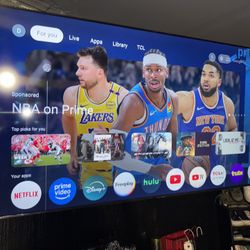 75” TCL tv With Full Motion Mount 