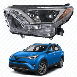 🟢Replacement Headlight For 2016 2017 2018 Toyota RAV4 Driver Passenger Halogen W/o LED