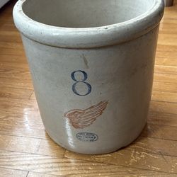 8 Gallon Red Wing Stoneware Pottery Vintage