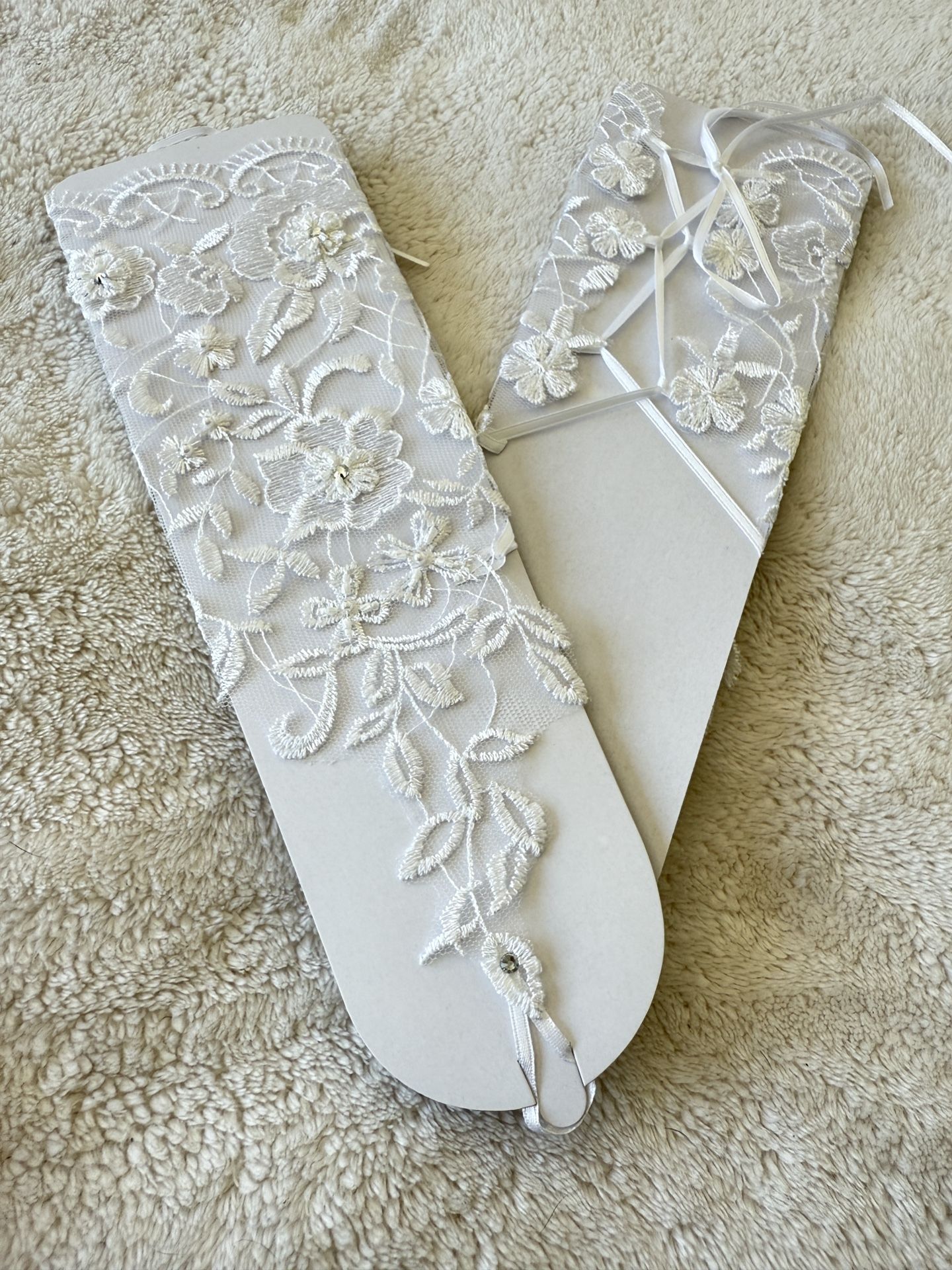 Lace Fingerless Gloves Bride Wedding Formal Party