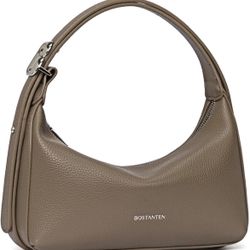 Small Brown Purse for Women, Vegan Leather Hobo Bag, Fall Winter Purse Shoulder Crossbody Bag with Adjustable Strap