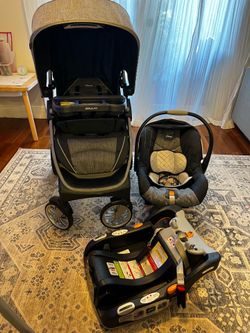 Chicco Bravo® 3-in-1 Trio Travel System, Bravo® Quick-Fold Stroller with KeyFit® 30 Infant Car Seat and Base, Car Seat and Stroller Combo