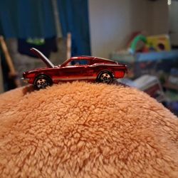 A 68 Cherry Red For Mustang Hotwheels 