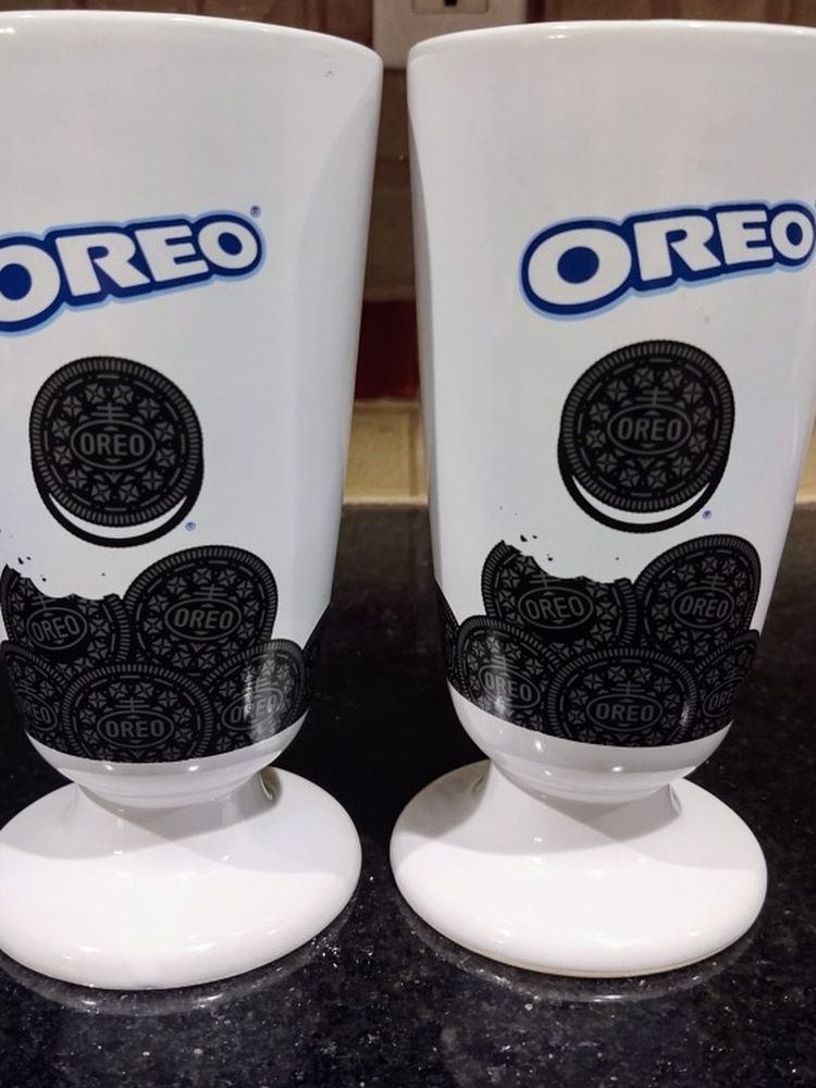 Vintage Oreo Stoneware Milk Shake Cups