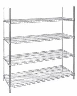 ULINE - Heavy Duty Chrome Wire Storage Rack / Shelving Unit