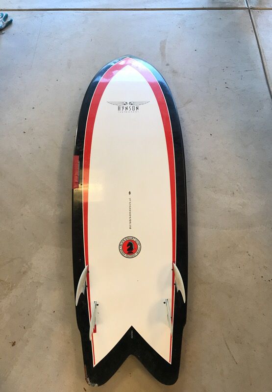 Mike Hynson surfboard 5'9” Black Knight FCS quad for Sale in