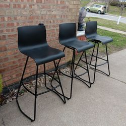 Set Of Three Pieces Brand New Bar Stools Counter Height Barstool Modern Swivel 