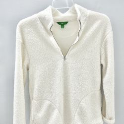 Dip White Fleece Sweater Women’s Size Medium