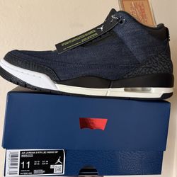 Mens Nike Air Jordan Retro 3 Size 11 Levi Indigo