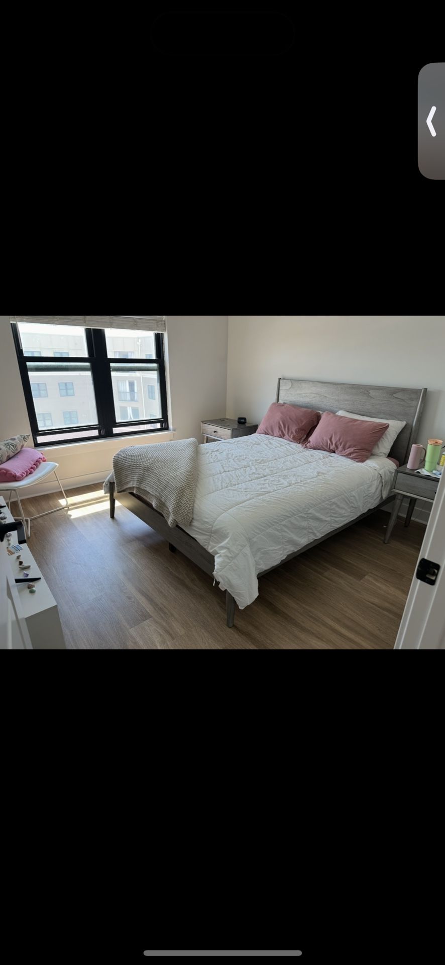 LIKE NEW Solid Wood Bed & Nightstands