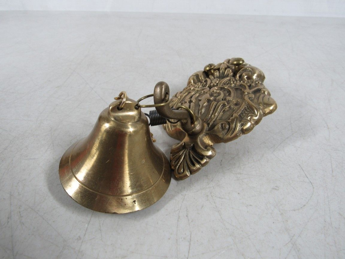 Shopkeepers Store Door Mounted Vintage Solid Brass Hanging Bell