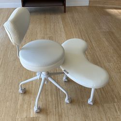 Meditation Office Chair with attached foot/leg stool