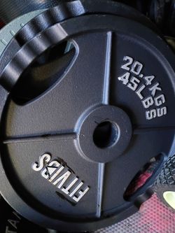 New Olympic 45lb Grip Plates Pair