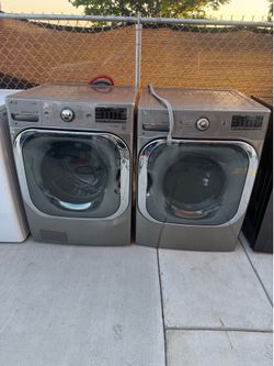 Lg washer and lg electric dryer set big size 29 inch wide