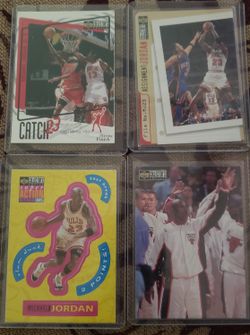 4 Michael Jordan Cards. Mint Condition!