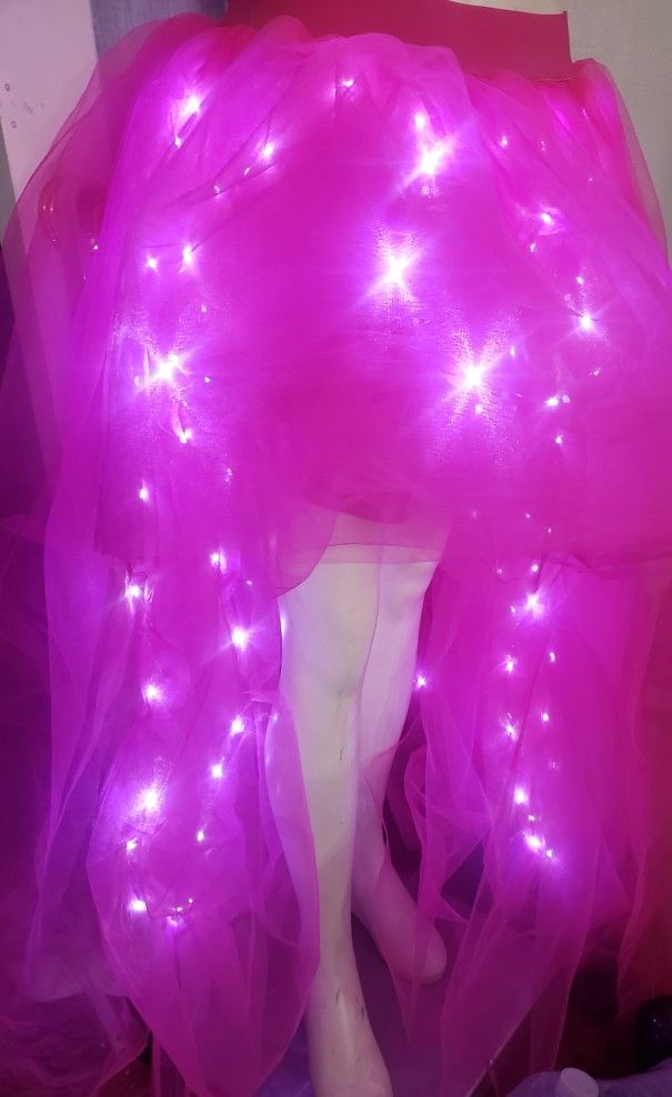 Women Tulle Skirt Hot Pink