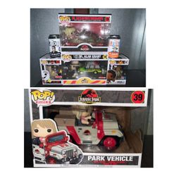 Funko Pop MOVIES JURASSIC PARK Set of 7 w/ 4 Exclusives & 2 Funko Soda *Common* Figures