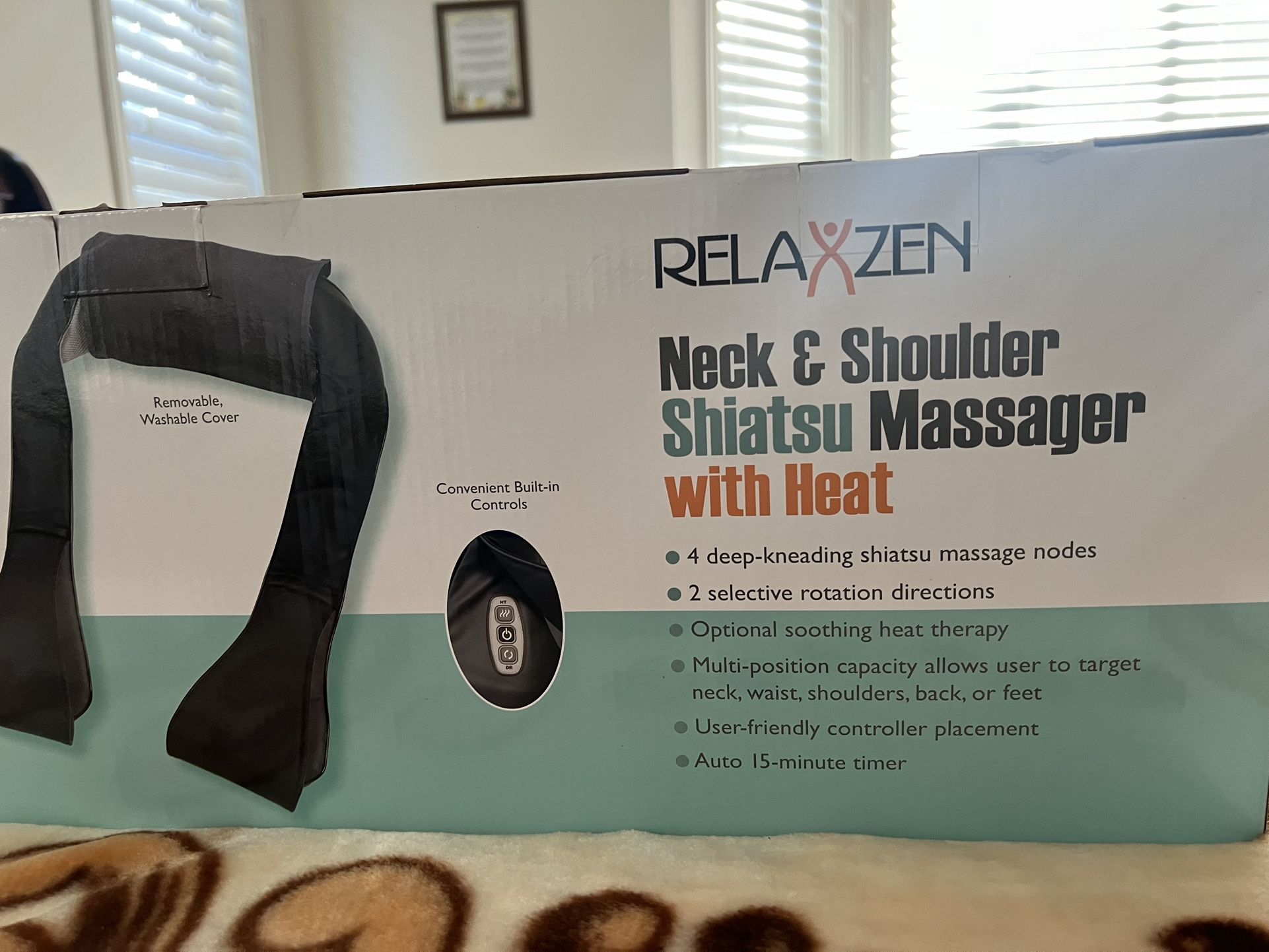 RELAXZEN Neck & shoulder Shiatsu Massager With Heat
