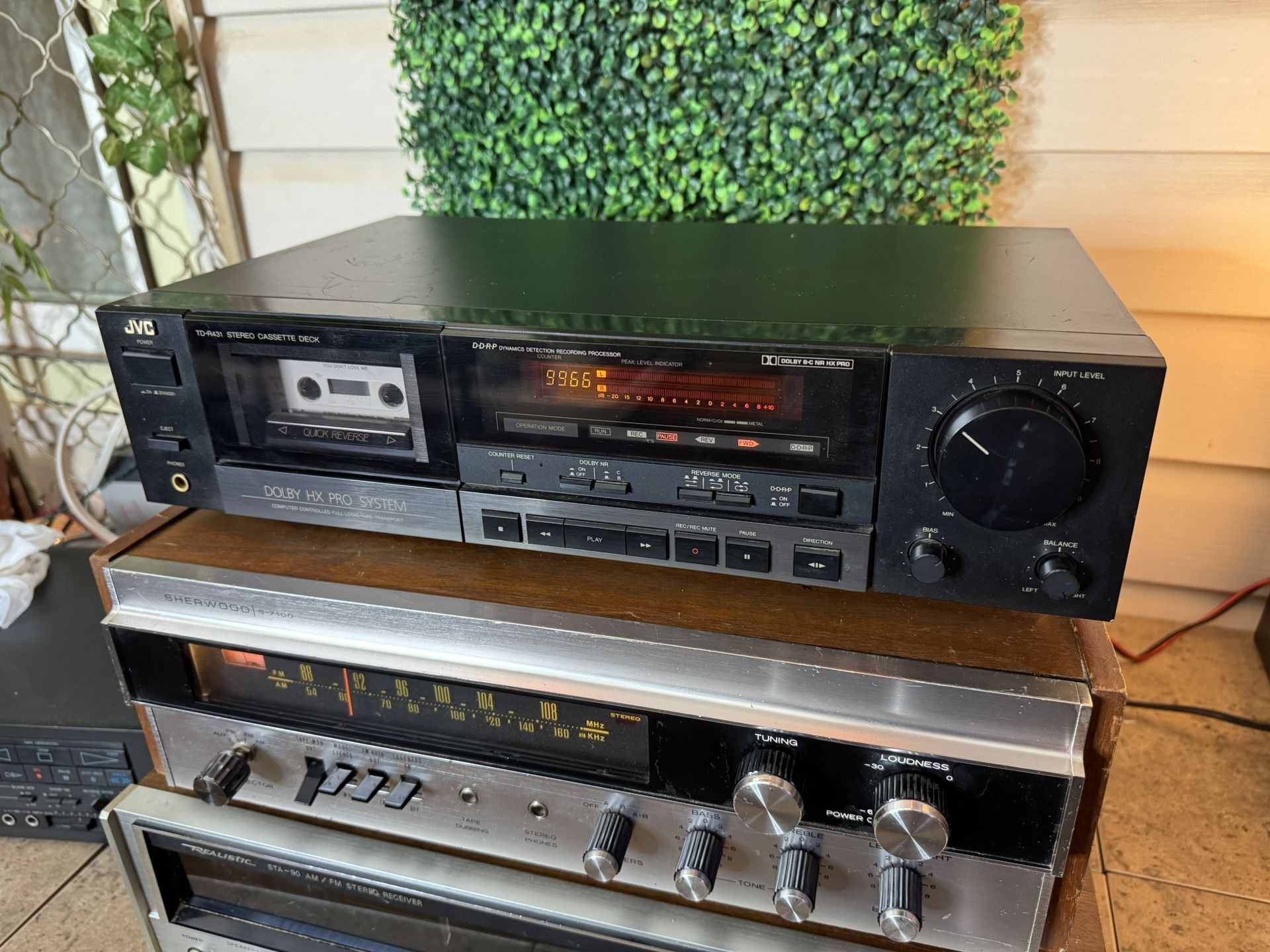 JVC TDR-431 Stereo Cassette Deck – 2-Head Hi-Fi Recorder with DDRP and HX Pro