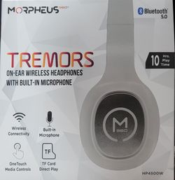 New Morpheus 360 - TREMORS Wireless On-the-Ear Headphones, Wireless Headset with Microphone.
