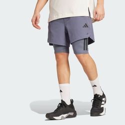 adidas men 2-in-1 Power Shorts Large
