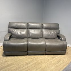 Leather Power Reclining Couch Sofa with Power Headrests