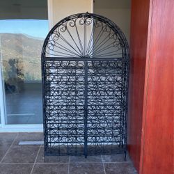 Iron Wine Rack Cabinet Style 