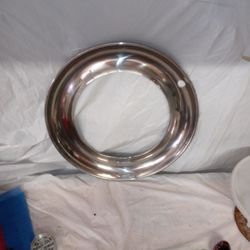 4 Chrome Beauty Rings Available As Is Condition. 
