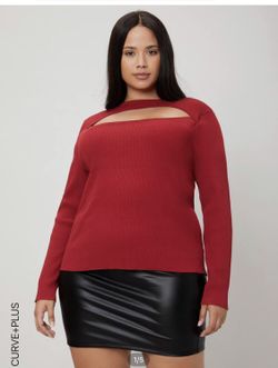 Red Keyhole Top