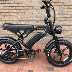 Full Suspension Electric Ebike(Retro 70’s Style) 1000 Watt Motor 1000 Peak, 28mph, 15ah Battery (Removable), Color Screen, Hydraulic Brakes