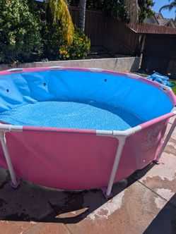 Pink Frame Above Ground Pool