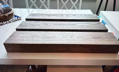 FLOATING SHELVES / GRAY - Set of Three (3)