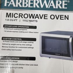 Brand New Farberware 1.6 CU-FT 1100 watt Microwave