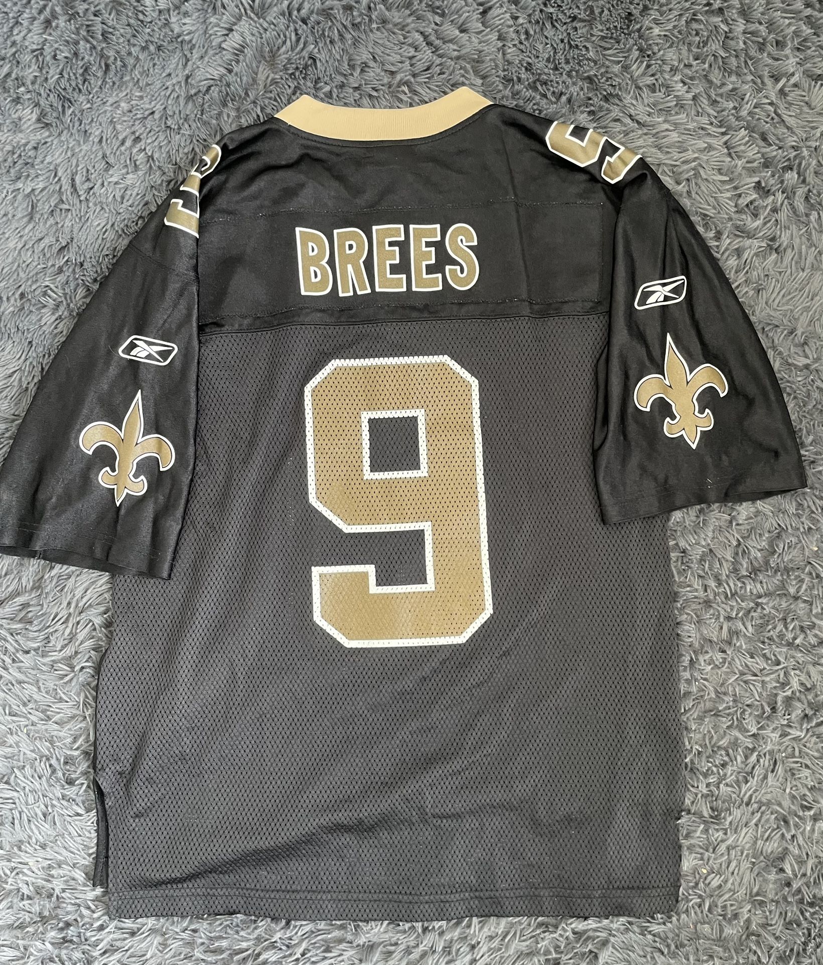 NFL Drew BREES # 9 New Orleans Saints Black Reebok Jersey - Men Medium 