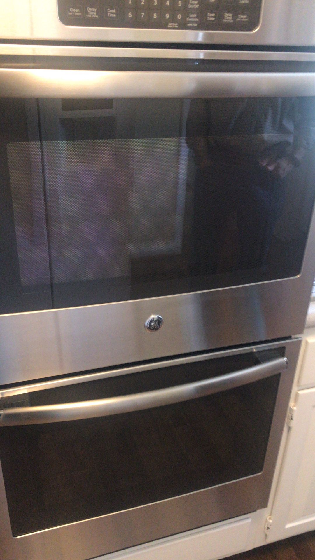 GE 30 in double oven electric stainless steel JK3500SFSS