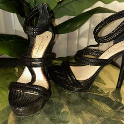 Strappy Black Heel