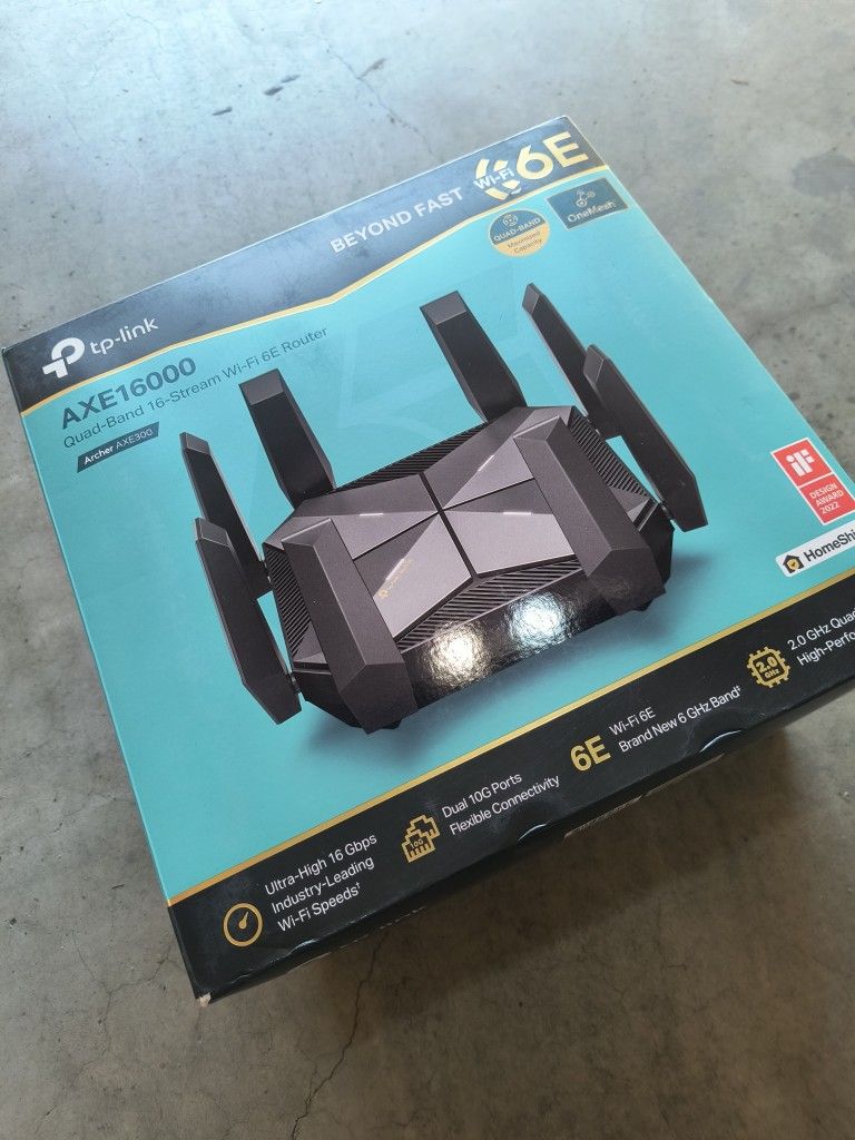 TP-Link AXE16000 Quad-Band WiFi 6E Router (Archer AXE300)