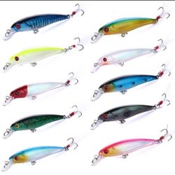 Fishing Lures Minnow Baits 10pack Lot Brand New Lot 