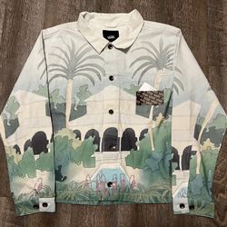 Vans Europe Exclusive Paradise Island Denim Jacket size Mediums 