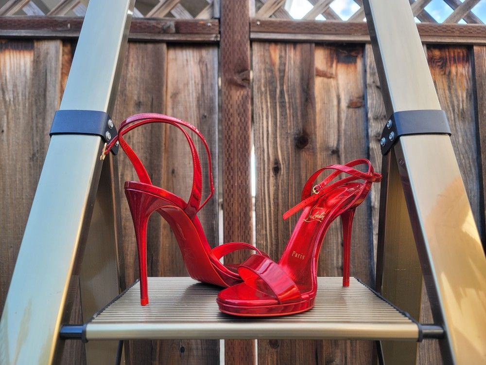 (Brand New/Never Worn) Christian Louboutin Loubi Sandals (Size 37)