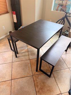 Dining table + benches