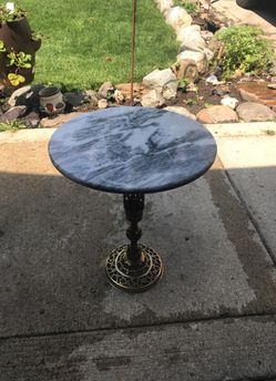 Antique marble and brass table