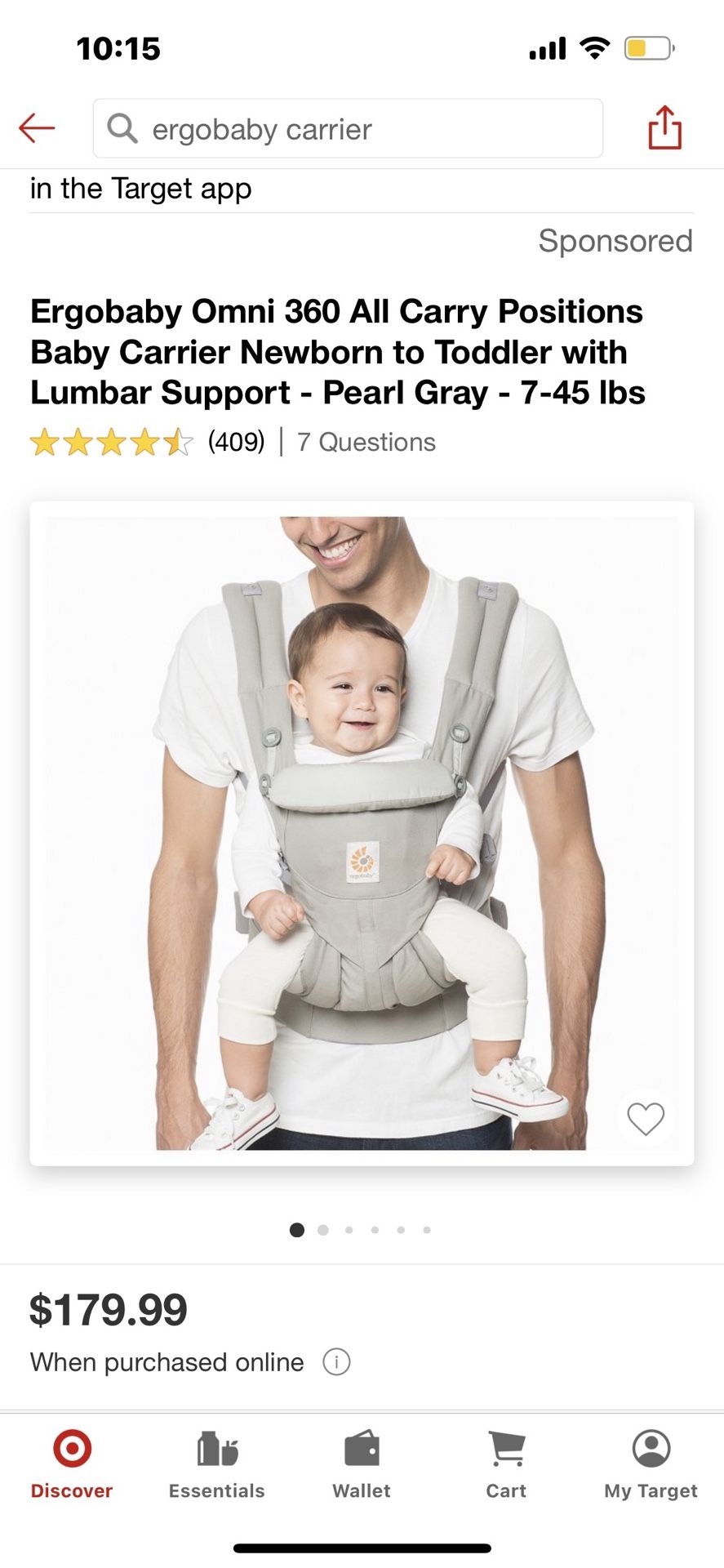 Ergo baby carrier