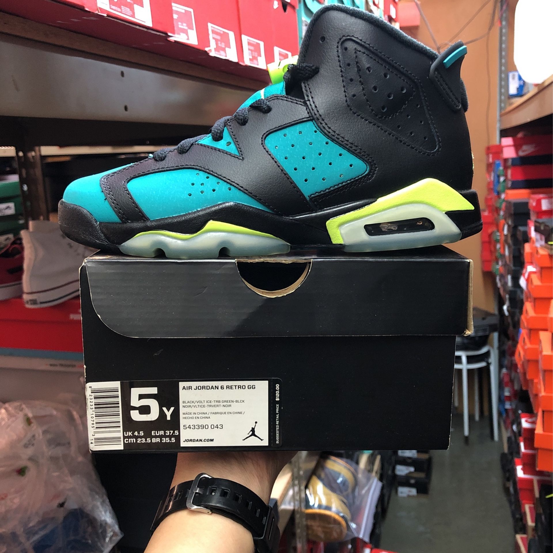 Jordan 6 top turbo green