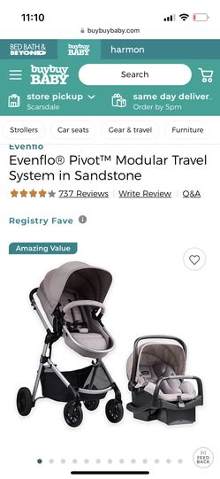 Evenflo Pivot Entire Set Car Seat And Bassinet