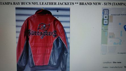 TAMPA BAY BUCS LEATHER JACKETS (2) with FREE BUCS  HAT
