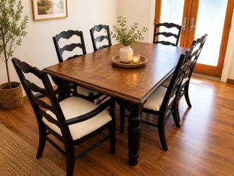 Ashley dinning table set with extension and chairs