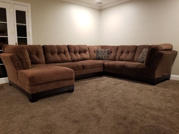3 Piece Sectional Sofa With Chaise Brown Microfiber Ashley 3 Piece Sectional Sofa With Chaise Brown Microfiber Ashley Furniture Usa Made